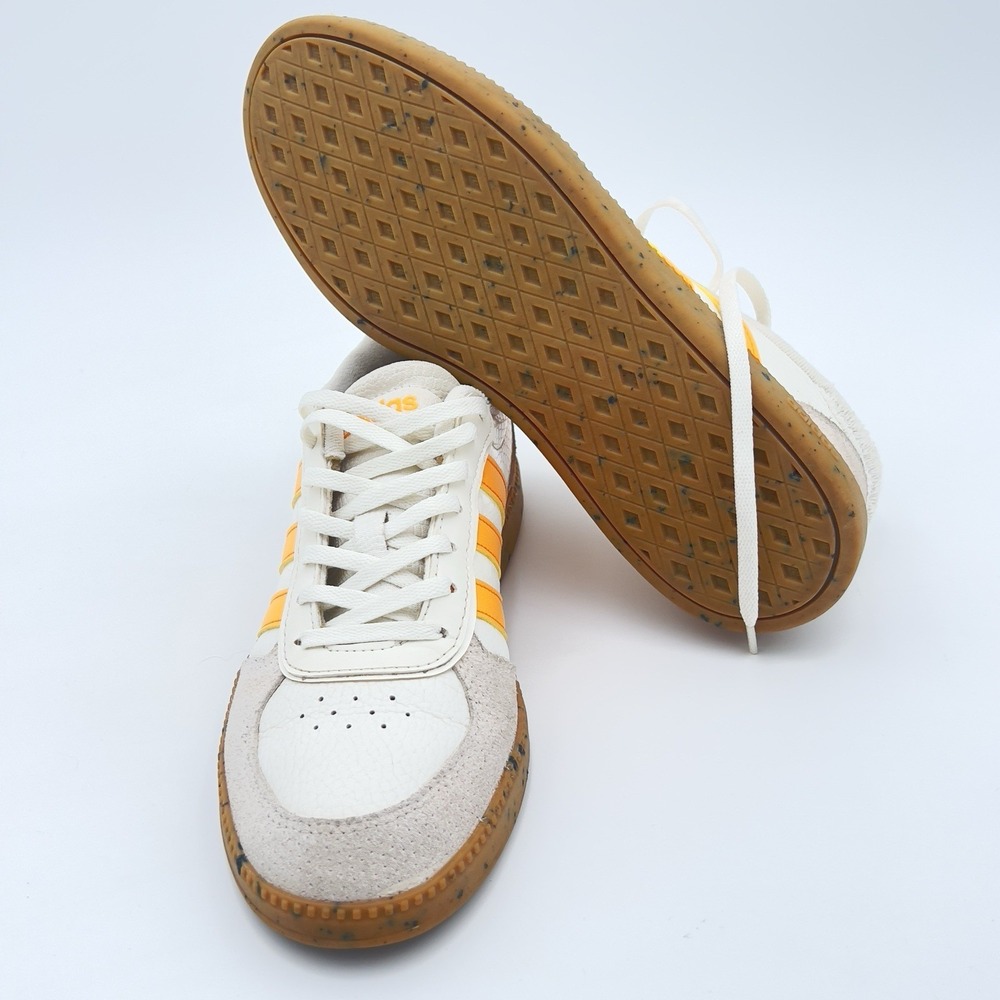 Adidas Breaknet Sleek Cream White Orange Gum Shoes IH7753 Women's Size 8 - Picture 13 of 14